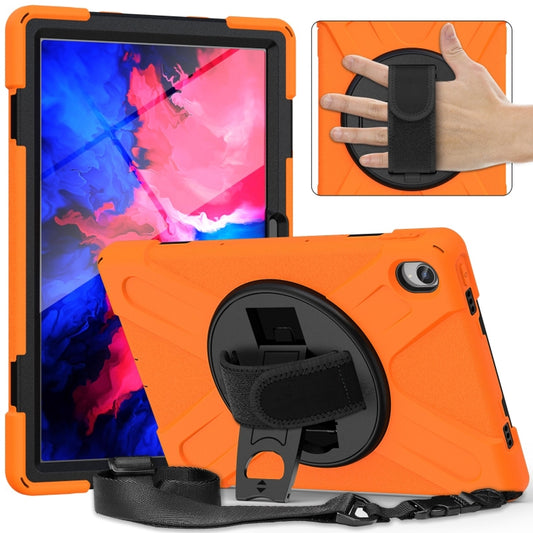 Silicone Hybrid PC Tablet Case with Grip & Shoulder Strap, For Lenovo Tab P11, For Lenovo Xiaoxin Pad 11 2020/2021/2022