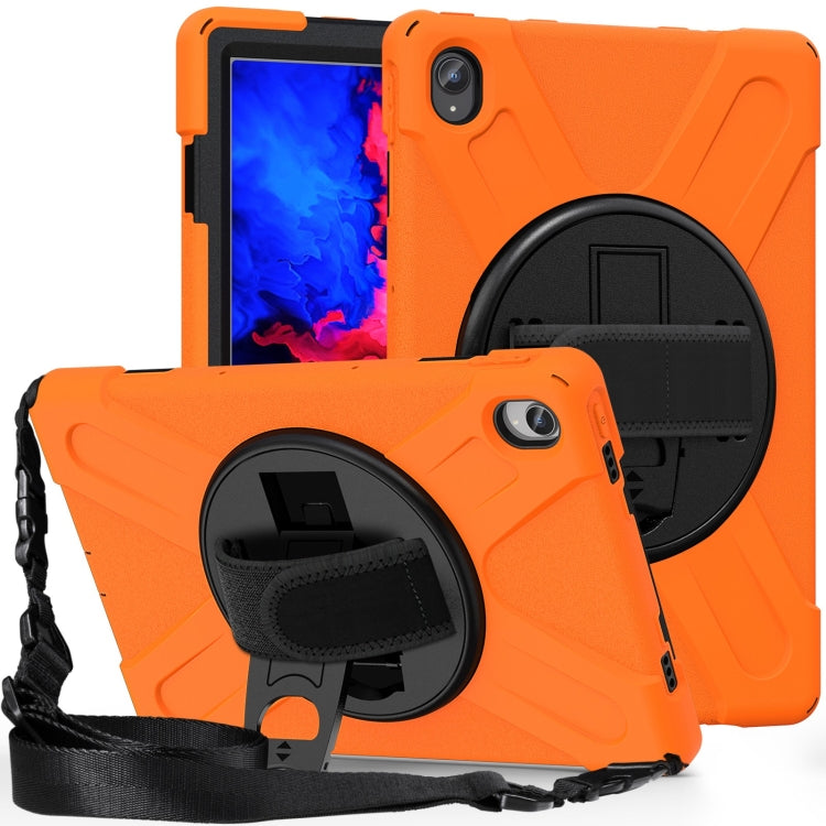 Silicone Hybrid PC Tablet Case with Grip & Shoulder Strap, For Lenovo Tab P11, For Lenovo Xiaoxin Pad 11 2020/2021/2022