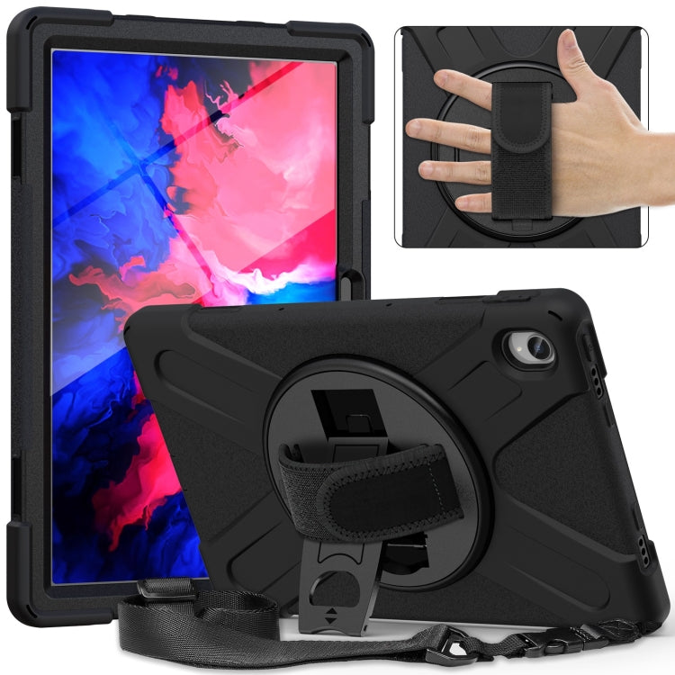 Silicone Hybrid PC Tablet Case with Grip & Shoulder Strap, For Lenovo Tab P11, For Lenovo Xiaoxin Pad 11 2020/2021/2022