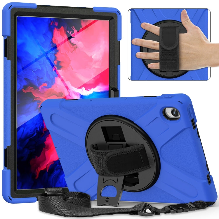Silicone Hybrid PC Tablet Case with Grip & Shoulder Strap, For Lenovo Tab P11, For Lenovo Xiaoxin Pad 11 2020/2021/2022