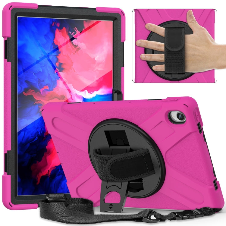 Silicone Hybrid PC Tablet Case with Grip & Shoulder Strap, For Lenovo Tab P11, For Lenovo Xiaoxin Pad 11 2020/2021/2022
