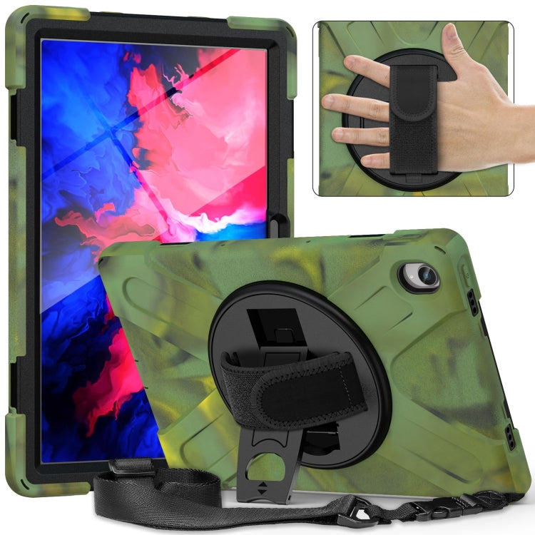 Silicone Hybrid PC Tablet Case with Grip & Shoulder Strap, For Lenovo Tab P11, For Lenovo Xiaoxin Pad 11 2020/2021/2022