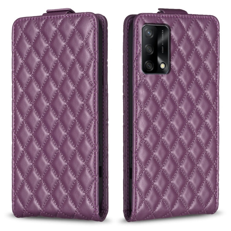 Diamond Lattice Vertical Flip Leather Phone Case, For OPPO A74 4G / F19 4G, For OPPO  A72 / A52 /A92