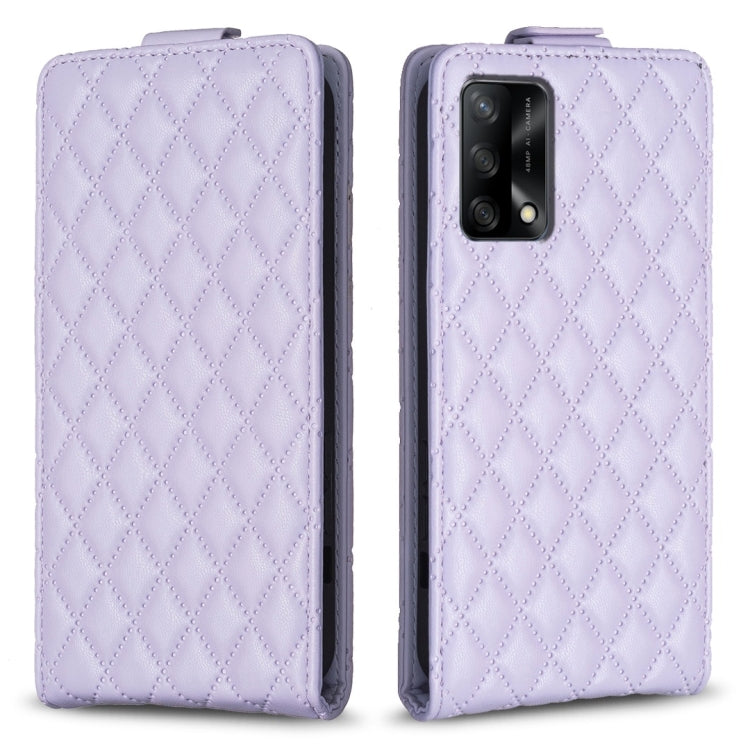 Diamond Lattice Vertical Flip Leather Phone Case, For OPPO A74 4G / F19 4G, For OPPO  A72 / A52 /A92