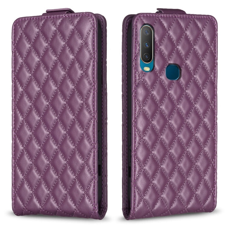 Diamond Lattice Vertical Flip Leather Phone Case, For vivo Y35 4G / Y22s, For vivo Y78 5G, For vivo Y21 / Y21s / Y33s, For vivo Y20 / Y20s / Y11s / Y12s, For vivo Y11 / Y15 / Y12 / Y17, For vivo Y27 4G