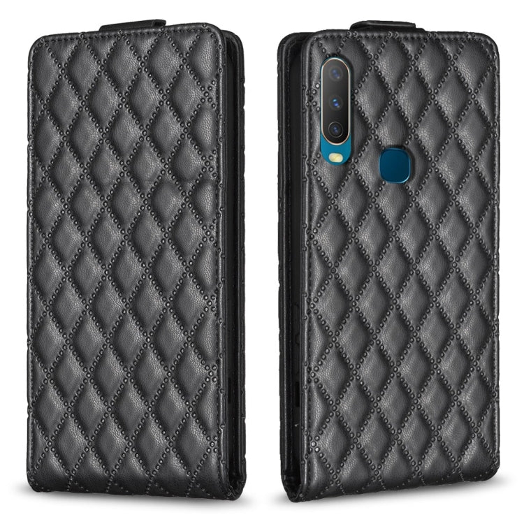 Diamond Lattice Vertical Flip Leather Phone Case, For vivo Y35 4G / Y22s, For vivo Y78 5G, For vivo Y21 / Y21s / Y33s, For vivo Y20 / Y20s / Y11s / Y12s, For vivo Y11 / Y15 / Y12 / Y17, For vivo Y27 4G