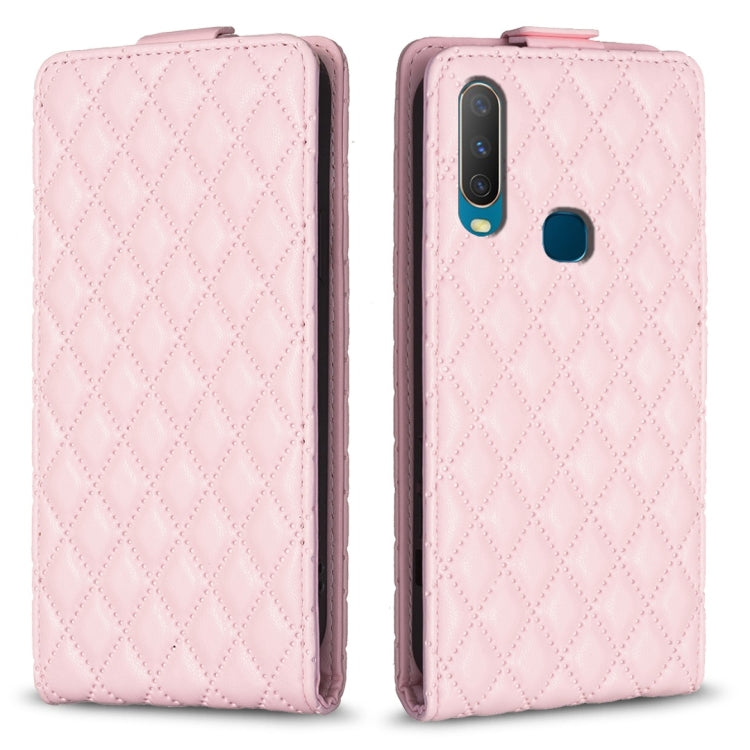 Diamond Lattice Vertical Flip Leather Phone Case, For vivo Y35 4G / Y22s, For vivo Y78 5G, For vivo Y21 / Y21s / Y33s, For vivo Y20 / Y20s / Y11s / Y12s, For vivo Y11 / Y15 / Y12 / Y17, For vivo Y27 4G