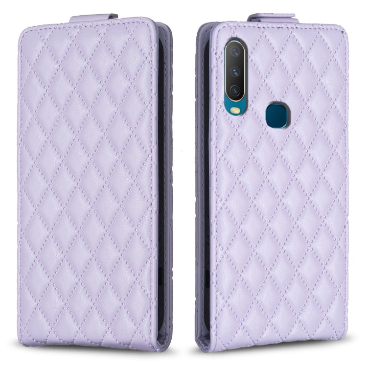 Diamond Lattice Vertical Flip Leather Phone Case, For vivo Y35 4G / Y22s, For vivo Y78 5G, For vivo Y21 / Y21s / Y33s, For vivo Y20 / Y20s / Y11s / Y12s, For vivo Y11 / Y15 / Y12 / Y17, For vivo Y27 4G