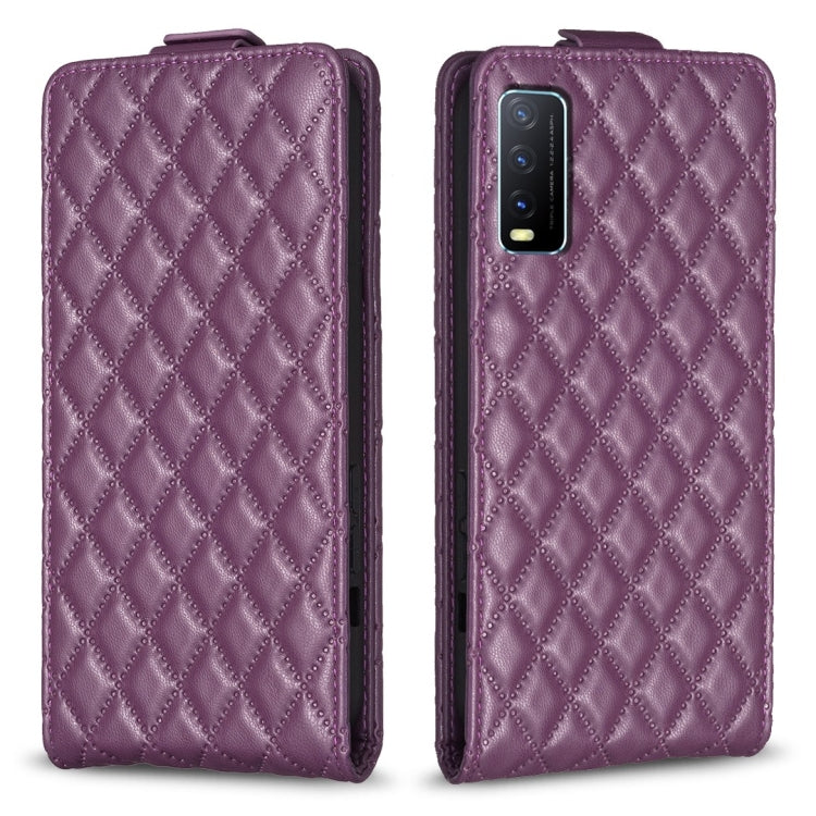Diamond Lattice Vertical Flip Leather Phone Case, For vivo Y78 5G, For vivo Y35 4G / Y22s, For vivo Y21 / Y21s / Y33s, For vivo Y20 / Y20s / Y11s / Y12s, For vivo Y11 / Y15 / Y12 / Y17, For vivo Y27 4G