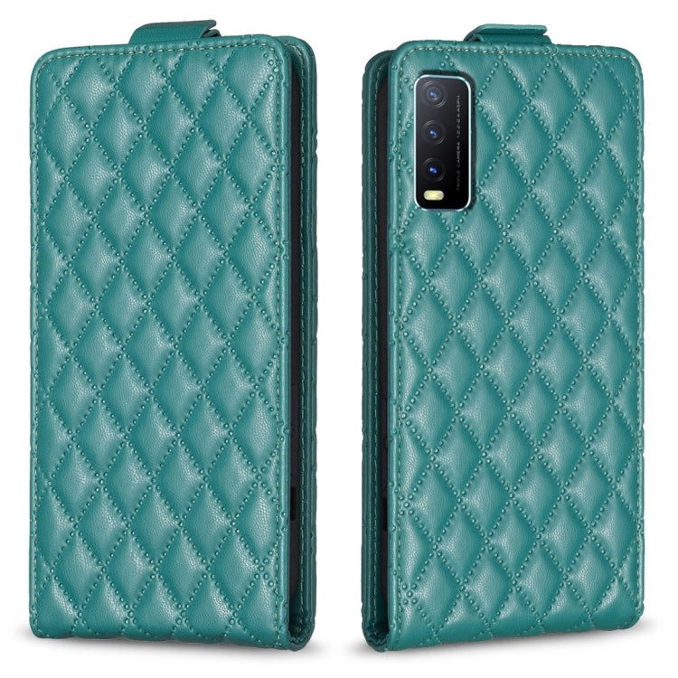Diamond Lattice Vertical Flip Leather Phone Case, For vivo Y35 4G / Y22s, For vivo Y78 5G, For vivo Y21 / Y21s / Y33s, For vivo Y20 / Y20s / Y11s / Y12s, For vivo Y11 / Y15 / Y12 / Y17, For vivo Y27 4G