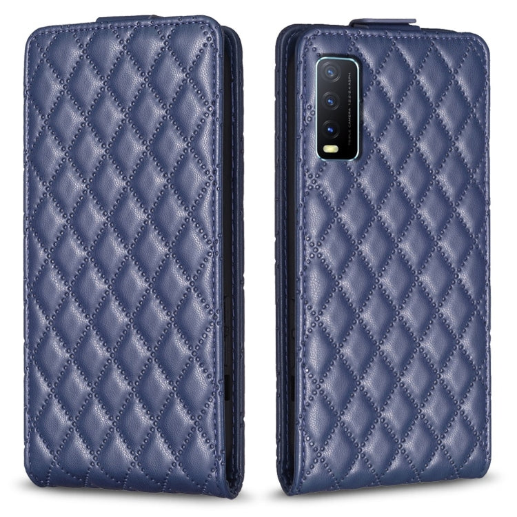 Diamond Lattice Vertical Flip Leather Phone Case, For vivo Y35 4G / Y22s, For vivo Y78 5G, For vivo Y21 / Y21s / Y33s, For vivo Y20 / Y20s / Y11s / Y12s, For vivo Y11 / Y15 / Y12 / Y17, For vivo Y27 4G