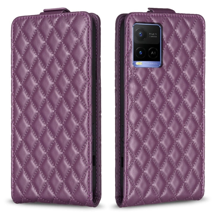 Diamond Lattice Vertical Flip Leather Phone Case, For vivo Y78 5G, For vivo Y35 4G / Y22s, For vivo Y21 / Y21s / Y33s, For vivo Y20 / Y20s / Y11s / Y12s, For vivo Y11 / Y15 / Y12 / Y17, For vivo Y27 4G