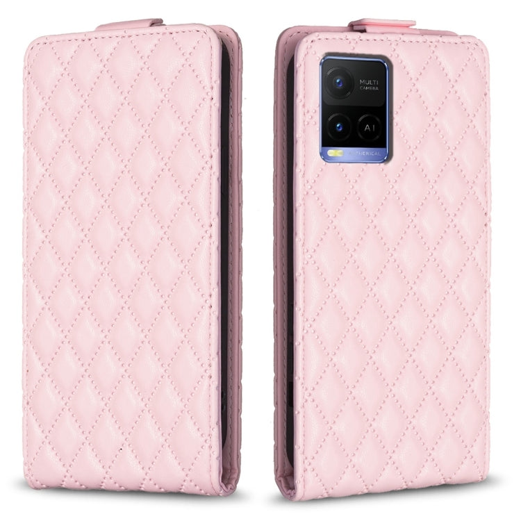 Diamond Lattice Vertical Flip Leather Phone Case, For vivo Y78 5G, For vivo Y35 4G / Y22s, For vivo Y21 / Y21s / Y33s, For vivo Y20 / Y20s / Y11s / Y12s, For vivo Y11 / Y15 / Y12 / Y17, For vivo Y27 4G