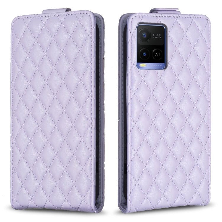 Diamond Lattice Vertical Flip Leather Phone Case, For vivo Y78 5G, For vivo Y35 4G / Y22s, For vivo Y21 / Y21s / Y33s, For vivo Y20 / Y20s / Y11s / Y12s, For vivo Y11 / Y15 / Y12 / Y17, For vivo Y27 4G