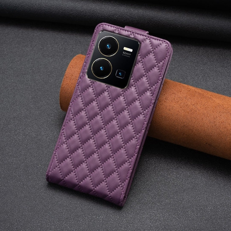 Diamond Lattice Vertical Flip Leather Phone Case, For vivo Y35 4G / Y22s, For vivo Y78 5G, For vivo Y21 / Y21s / Y33s, For vivo Y20 / Y20s / Y11s / Y12s, For vivo Y11 / Y15 / Y12 / Y17, For vivo Y27 4G