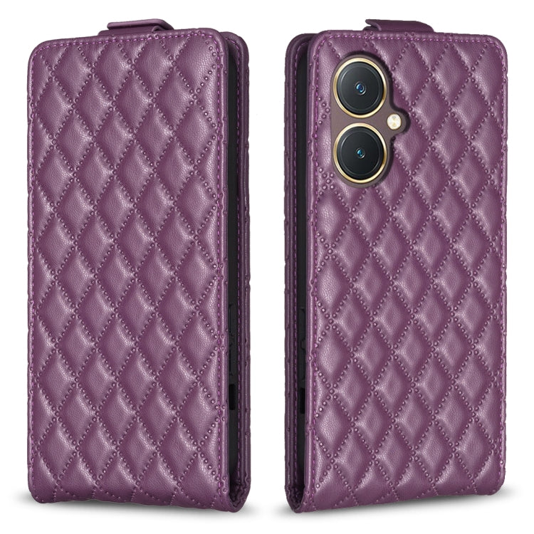 Diamond Lattice Vertical Flip Leather Phone Case, For vivo Y35 4G / Y22s, For vivo Y78 5G, For vivo Y21 / Y21s / Y33s, For vivo Y20 / Y20s / Y11s / Y12s, For vivo Y11 / Y15 / Y12 / Y17, For vivo Y27 4G