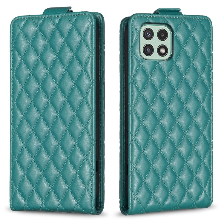 Diamond Lattice Vertical Flip Leather Phone Case, For Samsung Galaxy A41, For Samsung Galaxy A22 4G, For Samsung Galaxy A22 5G, For Samsung Galaxy S21 FE 5G, For Samsung Galaxy A32 4G, For Samsung Galaxy A72 4G/5G, For Samsung Galaxy A52 4G/5G         ...
