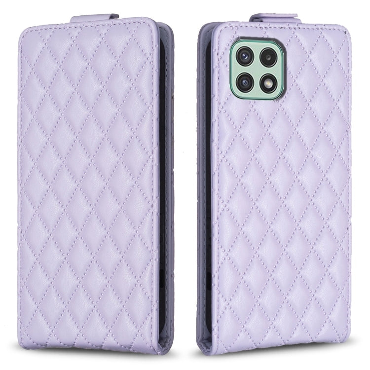 Diamond Lattice Vertical Flip Leather Phone Case, For Samsung Galaxy A41, For Samsung Galaxy A22 4G, For Samsung Galaxy A22 5G, For Samsung Galaxy S21 FE 5G, For Samsung Galaxy A32 4G, For Samsung Galaxy A72 4G/5G, For Samsung Galaxy A52 4G/5G         ...