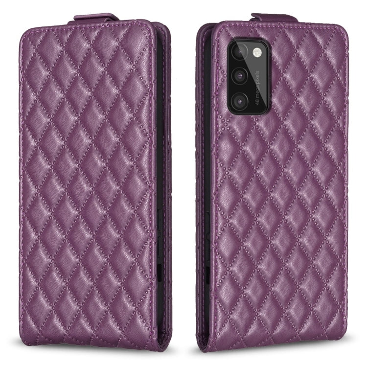 Diamond Lattice Vertical Flip Leather Phone Case, For Samsung Galaxy A41, For Samsung Galaxy A22 4G, For Samsung Galaxy A22 5G, For Samsung Galaxy S21 FE 5G, For Samsung Galaxy A32 4G, For Samsung Galaxy A72 4G/5G, For Samsung Galaxy A52 4G/5G         ...