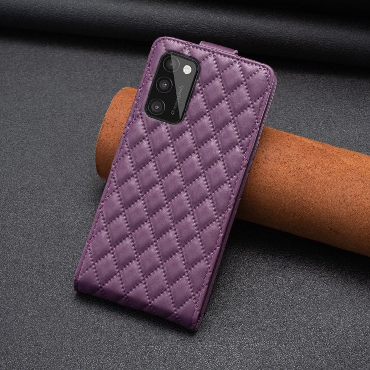 Diamond Lattice Vertical Flip Leather Phone Case, For Samsung Galaxy A41, For Samsung Galaxy A22 4G, For Samsung Galaxy A22 5G, For Samsung Galaxy S21 FE 5G, For Samsung Galaxy A32 4G, For Samsung Galaxy A72 4G/5G, For Samsung Galaxy A52 4G/5G         ...