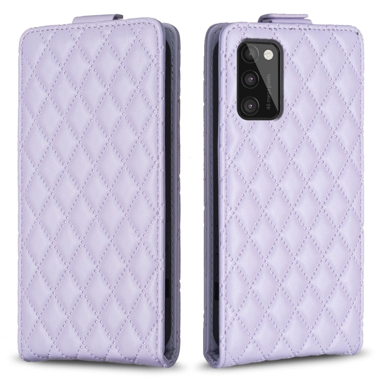Diamond Lattice Vertical Flip Leather Phone Case, For Samsung Galaxy A41, For Samsung Galaxy A22 4G, For Samsung Galaxy A22 5G, For Samsung Galaxy S21 FE 5G, For Samsung Galaxy A32 4G, For Samsung Galaxy A72 4G/5G, For Samsung Galaxy A52 4G/5G         ...