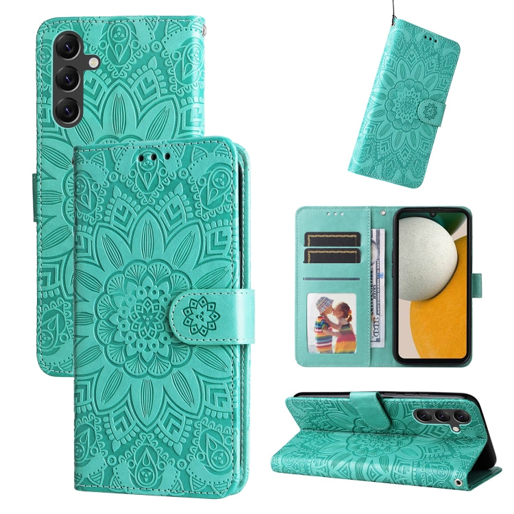 Embossed Sunflower Leather Phone Case, For Samsung Galaxy M55 5G, For Samsung Galaxy M15 5G / F15 5G, For Samsung Galaxy A55, For Samsung Galaxy A35, For Samsung Galaxy S24 Ultra, For Samsung Galaxy S24+, For Samsung Galaxy S24, For Samsung Galaxy A15 ...