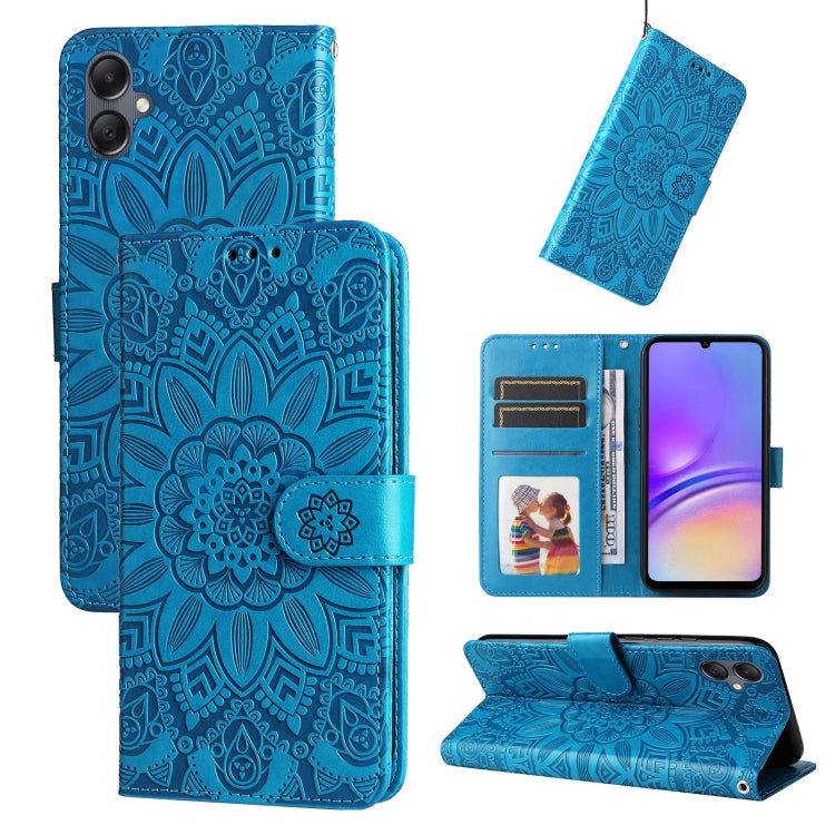 Embossed Sunflower Leather Phone Case, For Samsung Galaxy M55 5G, For Samsung Galaxy M15 5G / F15 5G, For Samsung Galaxy A55, For Samsung Galaxy A35, For Samsung Galaxy S24 Ultra, For Samsung Galaxy S24+, For Samsung Galaxy S24, For Samsung Galaxy A15 ...