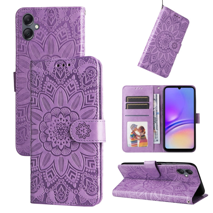 Embossed Sunflower Leather Phone Case, For Samsung Galaxy M55 5G, For Samsung Galaxy M15 5G / F15 5G, For Samsung Galaxy A55, For Samsung Galaxy A35, For Samsung Galaxy S24 Ultra, For Samsung Galaxy S24+, For Samsung Galaxy S24, For Samsung Galaxy A15 ...