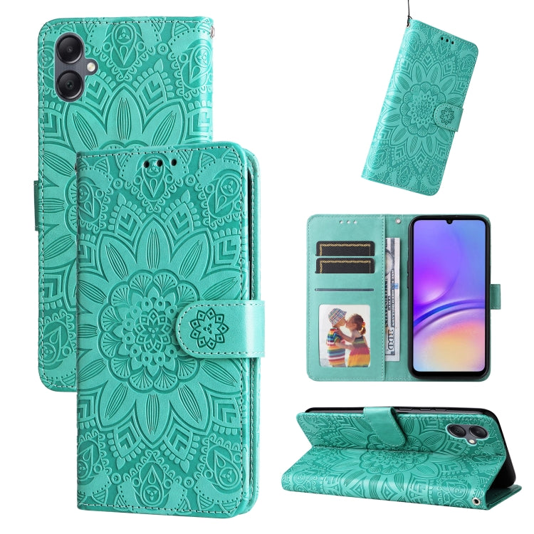 Embossed Sunflower Leather Phone Case, For Samsung Galaxy M55 5G, For Samsung Galaxy M15 5G / F15 5G, For Samsung Galaxy A55, For Samsung Galaxy A35, For Samsung Galaxy S24 Ultra, For Samsung Galaxy S24+, For Samsung Galaxy S24, For Samsung Galaxy A15 ...