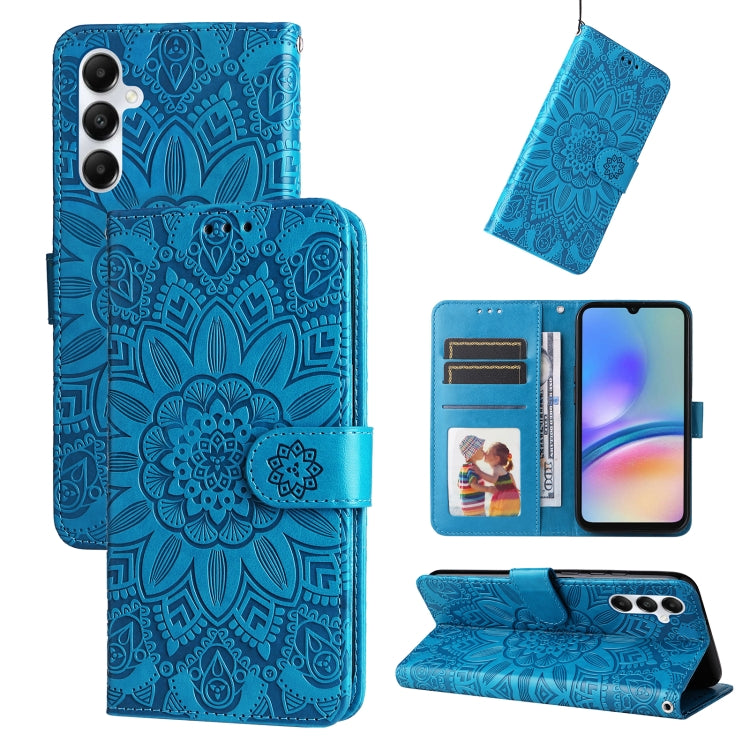 Embossed Sunflower Leather Phone Case, For Samsung Galaxy A05s, For Samsung Galaxy M34 5G, For Samsung Galaxy A25 5G Global, For Samsung Galaxy S23 FE 5G
