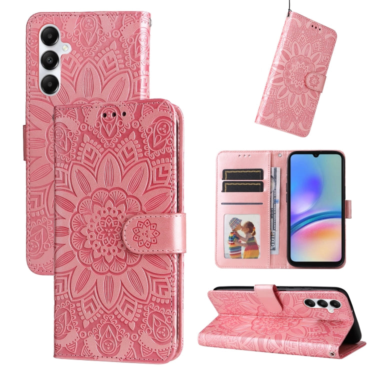Embossed Sunflower Leather Phone Case, For Samsung Galaxy A05s, For Samsung Galaxy M34 5G, For Samsung Galaxy A25 5G Global, For Samsung Galaxy S23 FE 5G