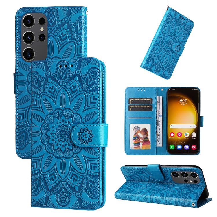Embossed Sunflower Leather Phone Case, For Samsung Galaxy M55 5G, For Samsung Galaxy M15 5G / F15 5G, For Samsung Galaxy A55, For Samsung Galaxy A35, For Samsung Galaxy S24 Ultra, For Samsung Galaxy S24+, For Samsung Galaxy S24, For Samsung Galaxy A15 ...