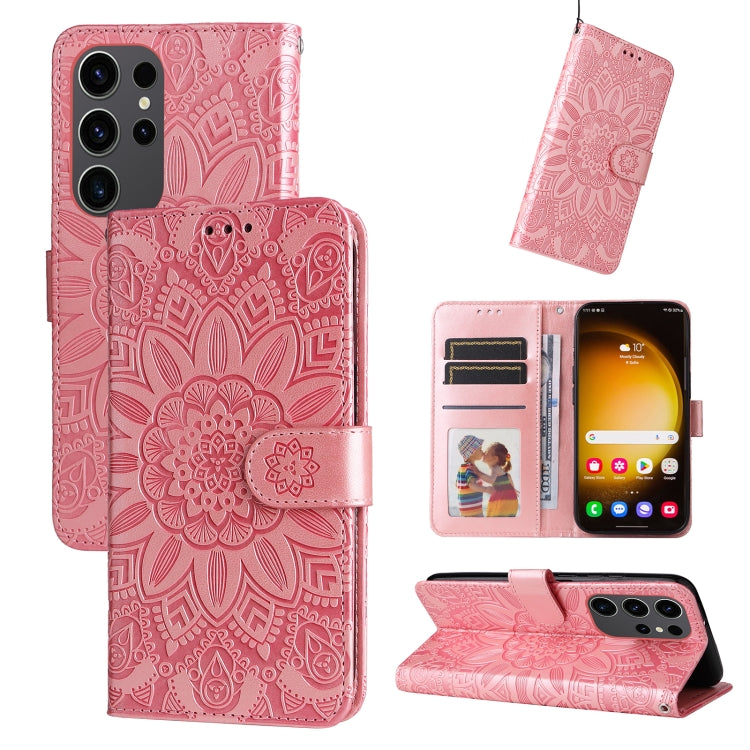 Embossed Sunflower Leather Phone Case, For Samsung Galaxy M55 5G, For Samsung Galaxy M15 5G / F15 5G, For Samsung Galaxy A55, For Samsung Galaxy A35, For Samsung Galaxy S24 Ultra, For Samsung Galaxy S24+, For Samsung Galaxy S24, For Samsung Galaxy A15 ...