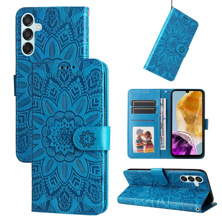Embossed Sunflower Leather Phone Case, For Samsung Galaxy M55 5G, For Samsung Galaxy M15 5G / F15 5G, For Samsung Galaxy A55, For Samsung Galaxy A35, For Samsung Galaxy S24 Ultra, For Samsung Galaxy S24+, For Samsung Galaxy S24, For Samsung Galaxy A15 ...