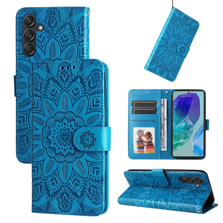 Embossed Sunflower Leather Phone Case, For Samsung Galaxy M55 5G, For Samsung Galaxy M15 5G / F15 5G, For Samsung Galaxy A55, For Samsung Galaxy A35, For Samsung Galaxy S24 Ultra, For Samsung Galaxy S24+, For Samsung Galaxy S24, For Samsung Galaxy A15 ...