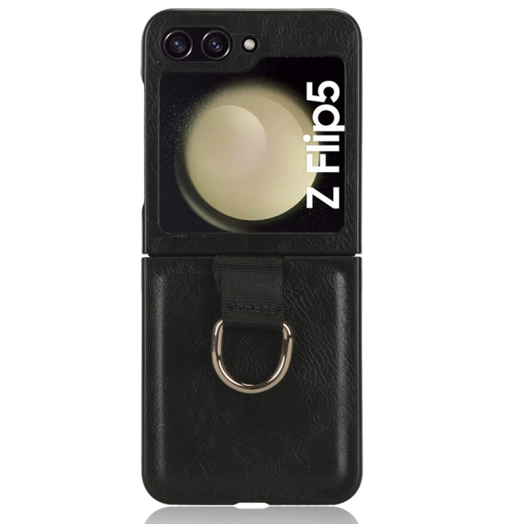 Ring PU Leather PC Phone Case, For Samsung Galaxy Z Flip5