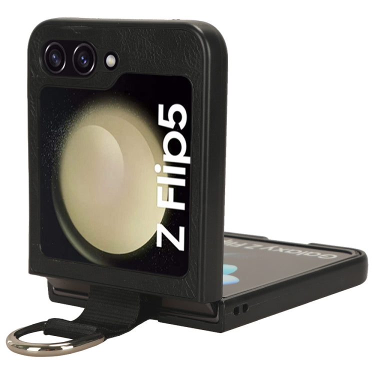 Ring PU Leather PC Phone Case, For Samsung Galaxy Z Flip5
