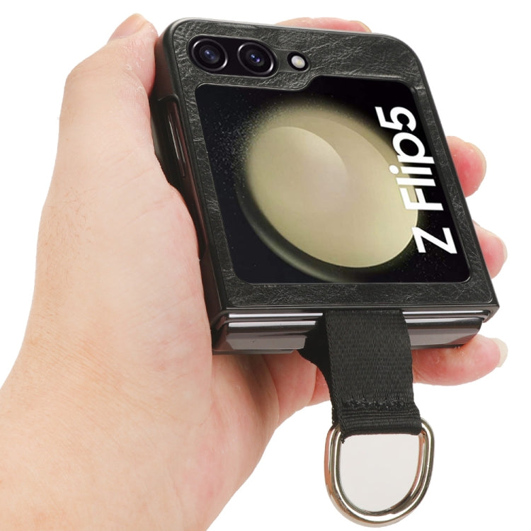 Ring PU Leather PC Phone Case, For Samsung Galaxy Z Flip5