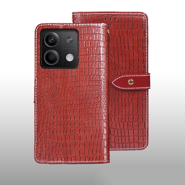 idewei Crocodile Texture Leather Phone Case, For Xiaomi Redmi A3 4G, For Xiaomi Redmi Note 13 Pro 4G, For Xiaomi Redmi Note 13 4G Global, For Xiaomi Poco X6 Pro 5G, For Xiaomi Poco X6 5G, For Xiaomi Redmi Note 13 5G, For Xiaomi Redmi Note 13 Pro+ 5G   ...