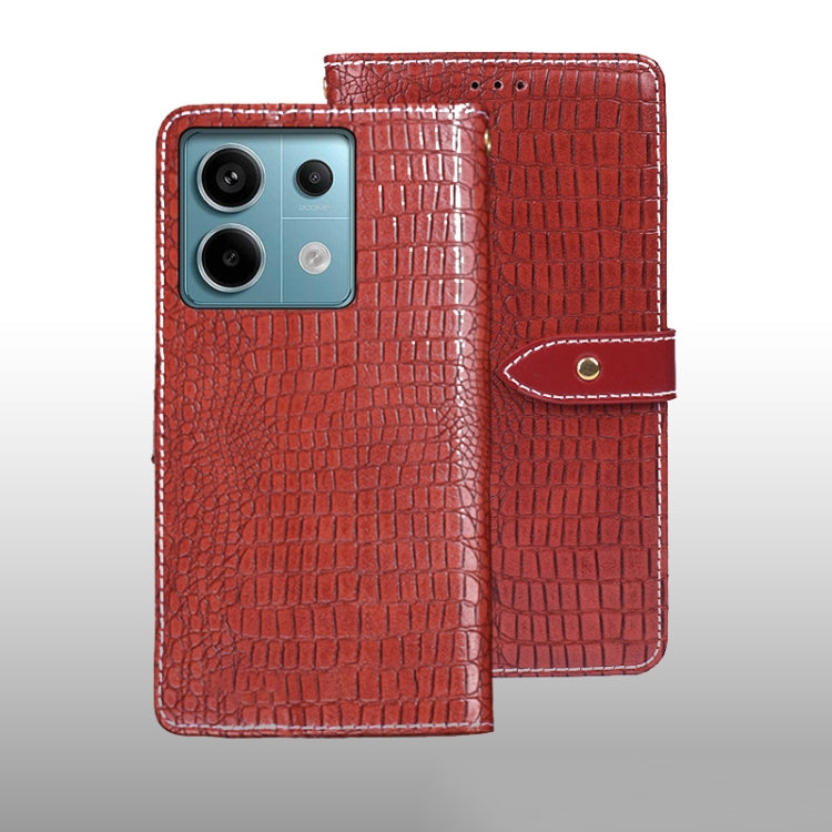 idewei Crocodile Texture Leather Phone Case, For Xiaomi Redmi A3 4G, For Xiaomi Redmi Note 13 Pro 4G, For Xiaomi Redmi Note 13 4G Global, For Xiaomi Poco X6 Pro 5G, For Xiaomi Poco X6 5G, For Xiaomi Redmi Note 13 5G, For Xiaomi Redmi Note 13 Pro+ 5G   ...