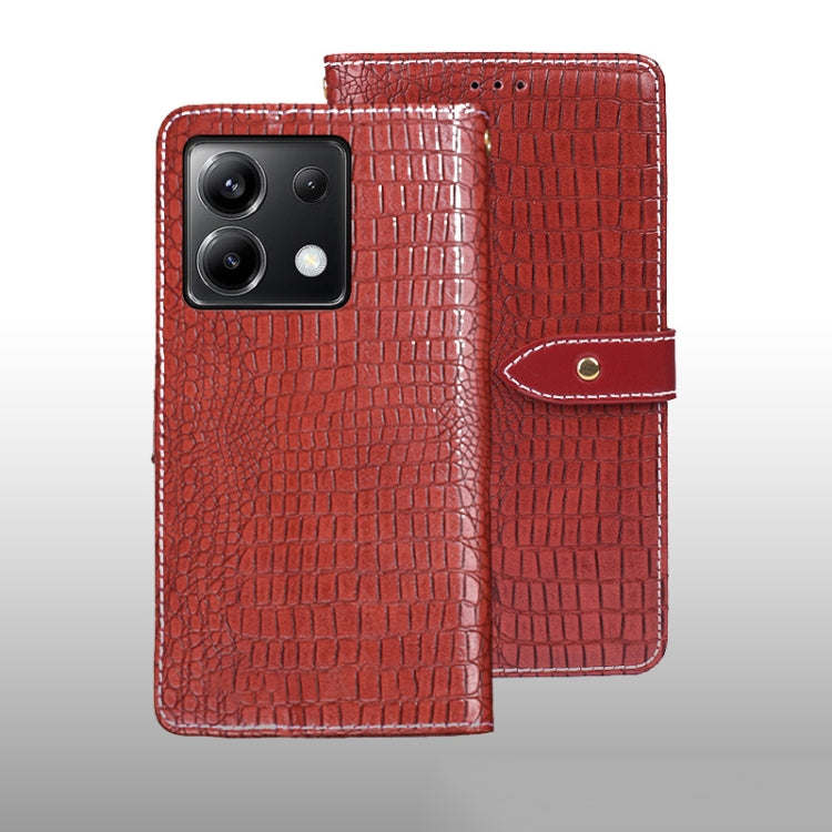 idewei Crocodile Texture Leather Phone Case, For Xiaomi Redmi A3 4G, For Xiaomi Redmi Note 13 Pro 4G, For Xiaomi Redmi Note 13 4G Global, For Xiaomi Poco X6 Pro 5G, For Xiaomi Poco X6 5G, For Xiaomi Redmi Note 13 5G, For Xiaomi Redmi Note 13 Pro+ 5G   ...