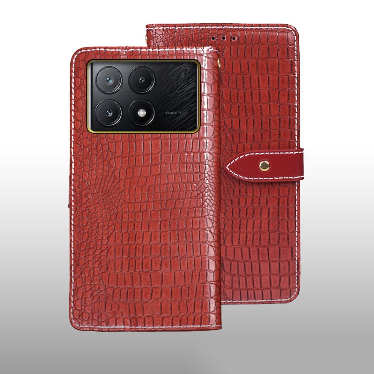 idewei Crocodile Texture Leather Phone Case, For Xiaomi Redmi A3 4G, For Xiaomi Redmi Note 13 Pro 4G, For Xiaomi Redmi Note 13 4G Global, For Xiaomi Poco X6 Pro 5G, For Xiaomi Poco X6 5G, For Xiaomi Redmi Note 13 5G, For Xiaomi Redmi Note 13 Pro+ 5G   ...