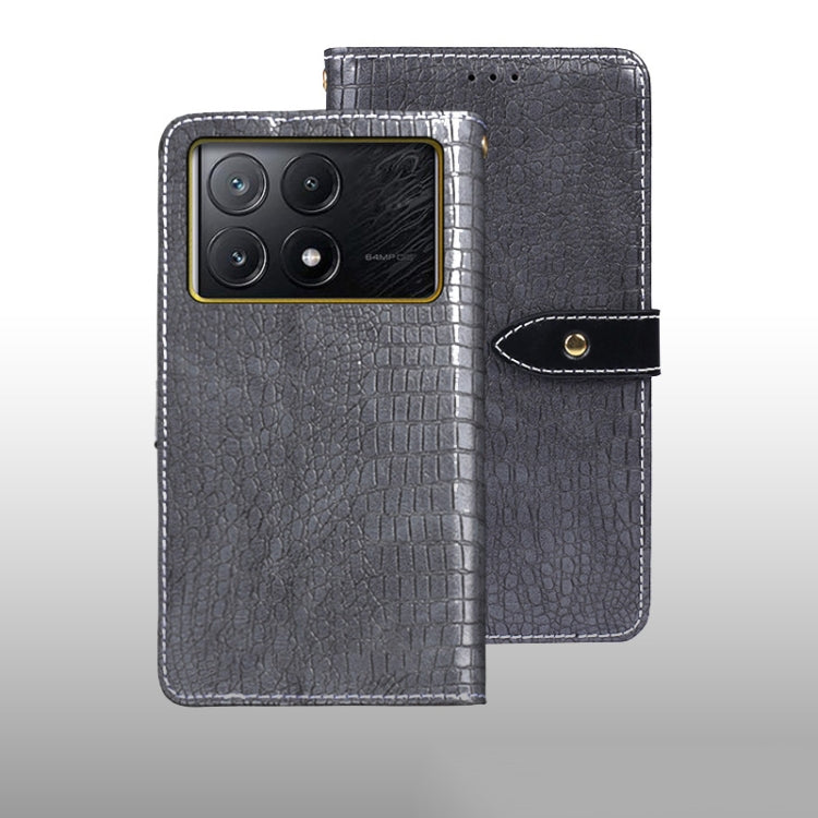 idewei Crocodile Texture Leather Phone Case, For Xiaomi Redmi A3 4G, For Xiaomi Redmi Note 13 Pro 4G, For Xiaomi Redmi Note 13 4G Global, For Xiaomi Poco X6 Pro 5G, For Xiaomi Poco X6 5G, For Xiaomi Redmi Note 13 5G, For Xiaomi Redmi Note 13 Pro+ 5G   ...