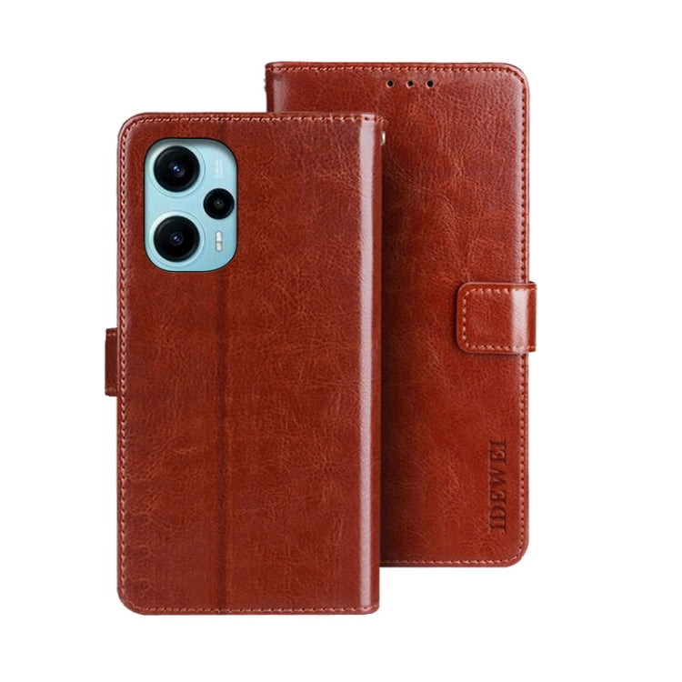idewei Crazy Horse Texture Leather Phone Case, For Xiaomi Redmi 13C, For Xiaomi Redmi Note 13 Pro+ 5G, For Xiaomi Redmi Note 13 Pro 5G, For Xiaomi 13T / 13T Pro, For Xiaomi Redmi 12 4G, For Xiaomi Poco F5 5G