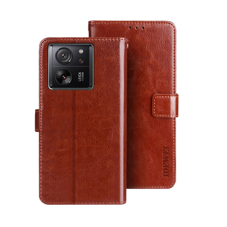 idewei Crazy Horse Texture Leather Phone Case, For Xiaomi Redmi 13C, For Xiaomi Redmi Note 13 Pro+ 5G, For Xiaomi Redmi Note 13 Pro 5G, For Xiaomi 13T / 13T Pro, For Xiaomi Redmi 12 4G, For Xiaomi Poco F5 5G