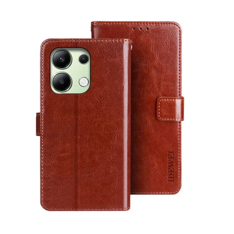 idewei Crazy Horse Texture Leather Phone Case, For Xiaomi Redmi A3 4G, For Xiaomi Redmi Note 13 Pro 4G, For Xiaomi Redmi Note 13 4G Global, For Xiaomi Poco X6 Pro 5G, For Xiaomi Poco X6 5G, For Xiaomi Redmi Note 13 5G