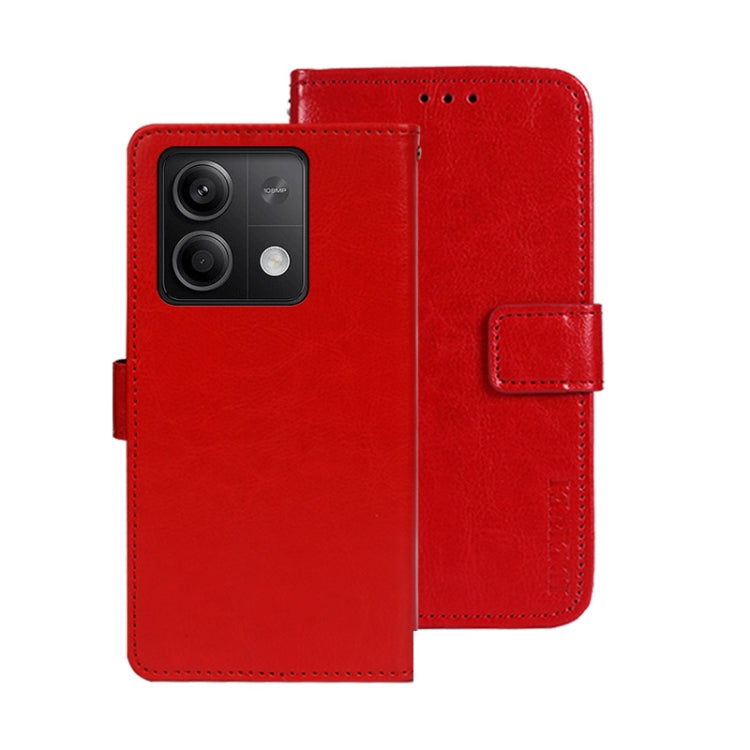 idewei Crazy Horse Texture Leather Phone Case, For Xiaomi Redmi A3 4G, For Xiaomi Redmi Note 13 Pro 4G, For Xiaomi Redmi Note 13 4G Global, For Xiaomi Poco X6 Pro 5G, For Xiaomi Poco X6 5G, For Xiaomi Redmi Note 13 5G