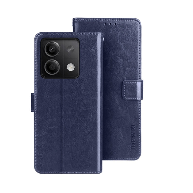 idewei Crazy Horse Texture Leather Phone Case, For Xiaomi Redmi A3 4G, For Xiaomi Redmi Note 13 Pro 4G, For Xiaomi Redmi Note 13 4G Global, For Xiaomi Poco X6 Pro 5G, For Xiaomi Poco X6 5G, For Xiaomi Redmi Note 13 5G