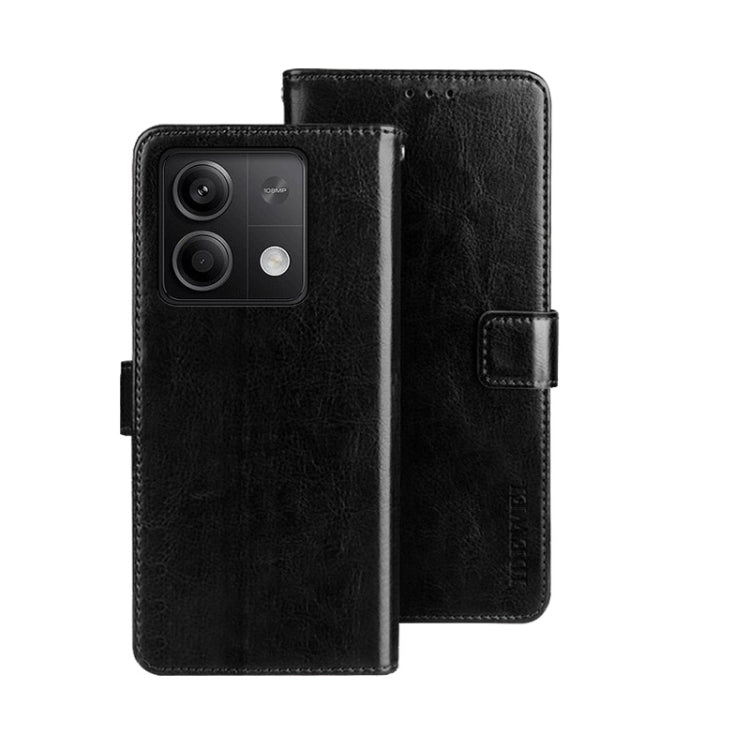 idewei Crazy Horse Texture Leather Phone Case, For Xiaomi Redmi A3 4G, For Xiaomi Redmi Note 13 Pro 4G, For Xiaomi Redmi Note 13 4G Global, For Xiaomi Poco X6 Pro 5G, For Xiaomi Poco X6 5G, For Xiaomi Redmi Note 13 5G