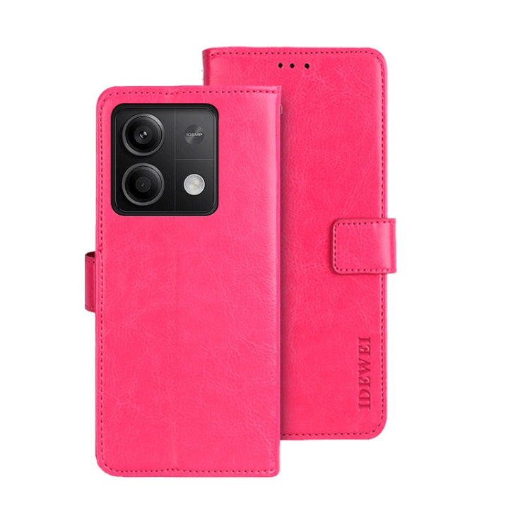 idewei Crazy Horse Texture Leather Phone Case, For Xiaomi Redmi A3 4G, For Xiaomi Redmi Note 13 Pro 4G, For Xiaomi Redmi Note 13 4G Global, For Xiaomi Poco X6 Pro 5G, For Xiaomi Poco X6 5G, For Xiaomi Redmi Note 13 5G